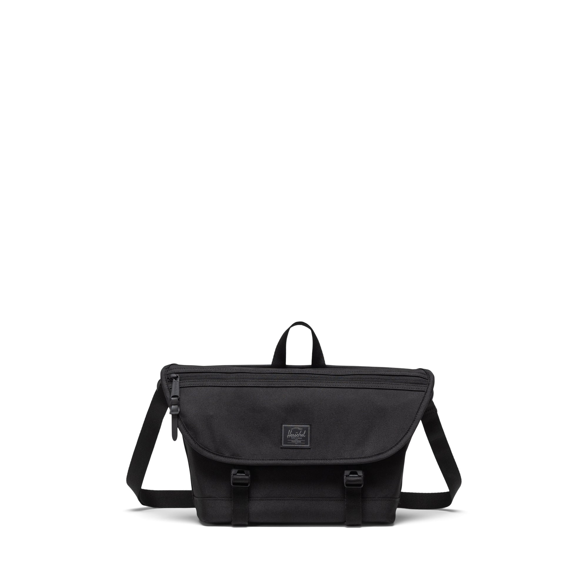 Siyah Tonal Herschel Cove Küçük Boy Su İtici Kumaş Postacı Çantası, 7.5 L